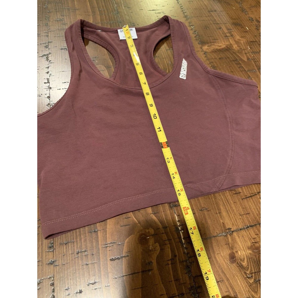 Gymshark Womens Medium Crop Tank Top Racerback Pullover Unlined “Be A Visionary” - Picture 8 of 10